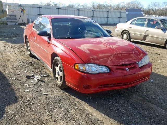 2G1WW12E349314012 - 2004 CHEVROLET MONTE CARL RED photo 1