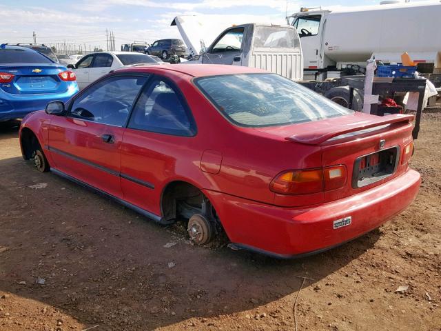 2HGEJ2126RH503802 - 1994 HONDA CIVIC DX RED photo 3