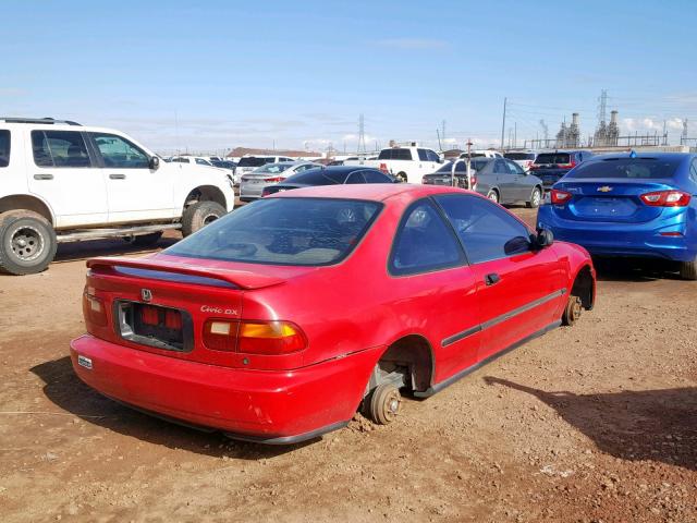 2HGEJ2126RH503802 - 1994 HONDA CIVIC DX RED photo 4