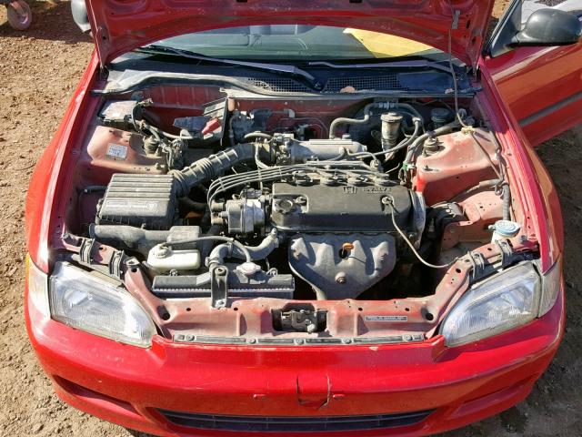 2HGEJ2126RH503802 - 1994 HONDA CIVIC DX RED photo 7