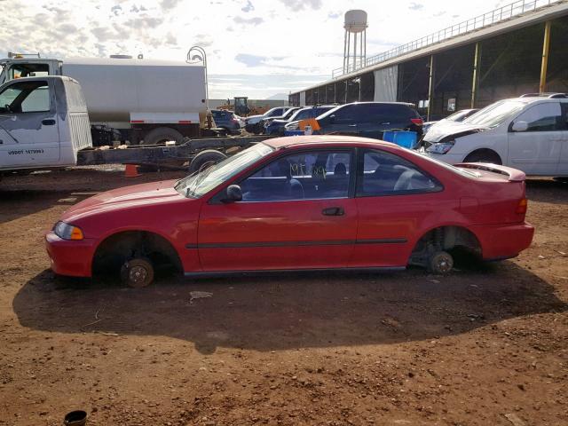 2HGEJ2126RH503802 - 1994 HONDA CIVIC DX RED photo 9