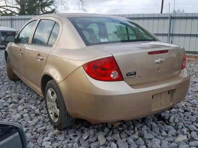 1G1AK55F677348064 - 2007 CHEVROLET COBALT LS TAN photo 3