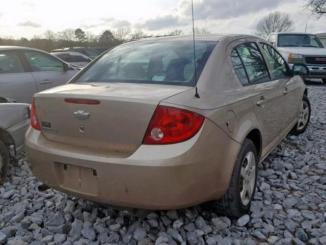 1G1AK55F677348064 - 2007 CHEVROLET COBALT LS TAN photo 4