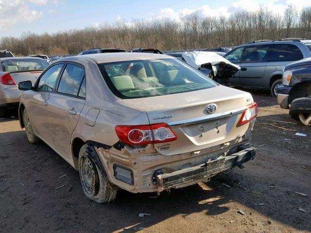 JTDBU4EE9B9133914 - 2011 TOYOTA COROLLA BA BEIGE photo 3
