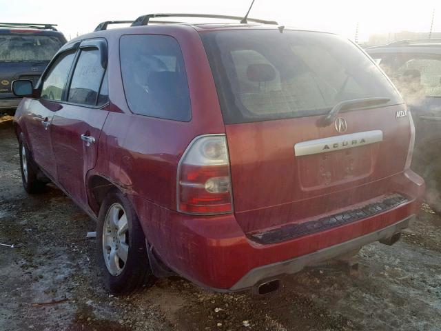 2HNYD18204H550345 - 2004 ACURA MDX ბურგუნდია ფოტო 3