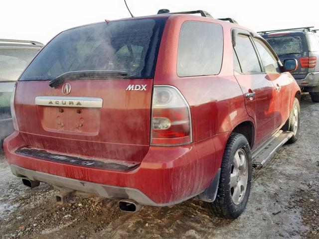 2HNYD18204H550345 - 2004 ACURA MDX ბურგუნდია ფოტო 4