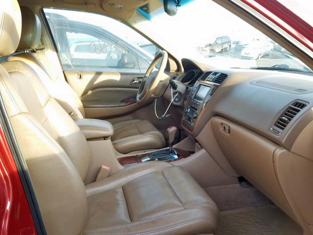 2HNYD18204H550345 - 2004 ACURA MDX ბურგუნდია ფოტო 5