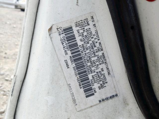 4T1SK12E6SU553583 - 1995 TOYOTA CAMRY LE WHITE photo 10