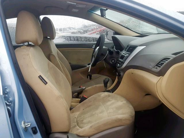 KMHCT4AE5EU693827 - 2014 HYUNDAI ACCENT GLS BLUE photo 5