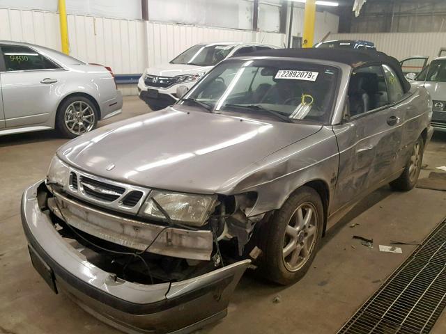 YS3DF75K337013493 - 2003 SAAB 9-3 SE GRAY photo 2