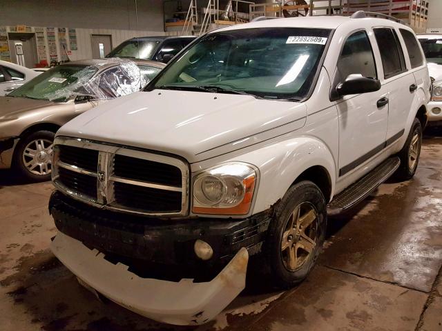 1D4HB48N66F149655 - 2006 DODGE DURANGO SL WHITE photo 2
