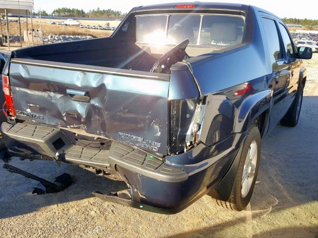 5FPYK1F50BB008889 - 2011 HONDA RIDGELINE BLUE photo 4