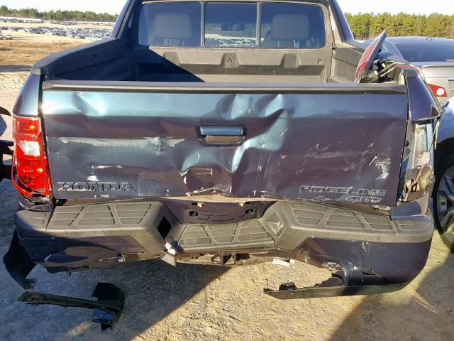 5FPYK1F50BB008889 - 2011 HONDA RIDGELINE BLUE photo 9