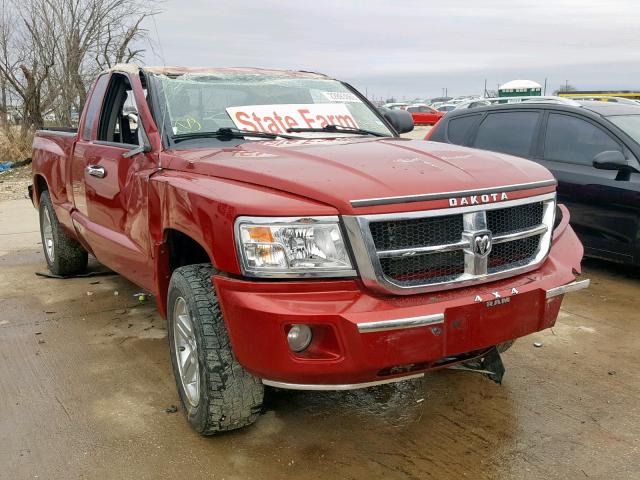 1D7HW42N98S551647 - 2008 DODGE DAKOTA SLT BURGUNDY photo 1