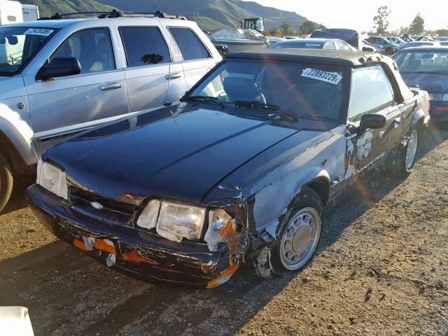 1FABP44E4KF297846 - 1989 FORD MUSTANG LX BLACK photo 2