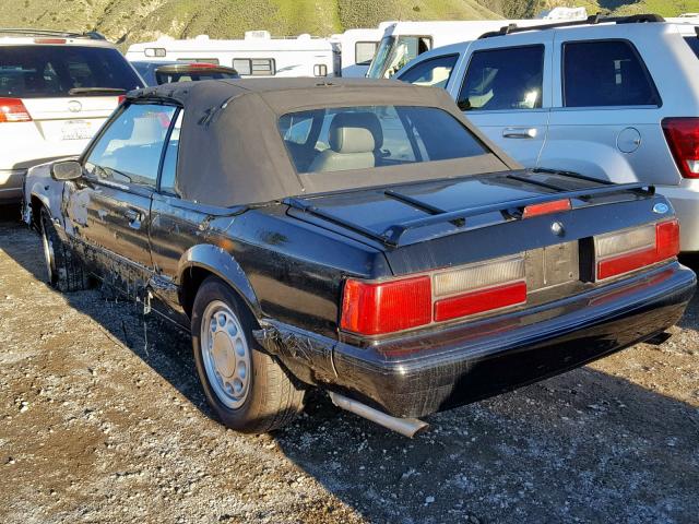 1FABP44E4KF297846 - 1989 FORD MUSTANG LX BLACK photo 3