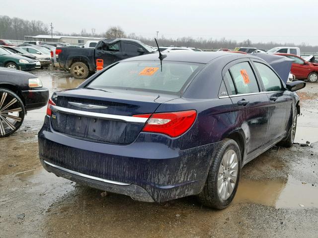 1C3CCBAG3CN172143 - 2012 CHRYSLER 200 LX BLUE photo 4