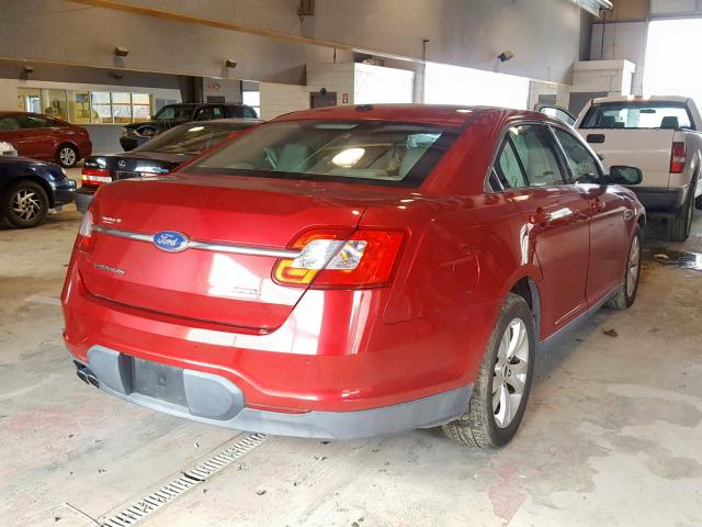 1FAHP2EW0BG163125 - 2011 FORD TAURUS SEL RED photo 4