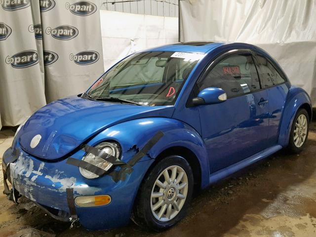 3VWCK31C55M404480 - 2005 VOLKSWAGEN NEW BEETLE Mavi foto 2