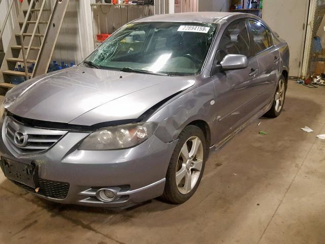 JM1BK323851249904 - 2005 MAZDA 3 S GRAY photo 2