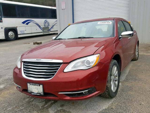 1C3CCBCG6DN745826 - 2013 CHRYSLER 200 LIMITE MAROON photo 2