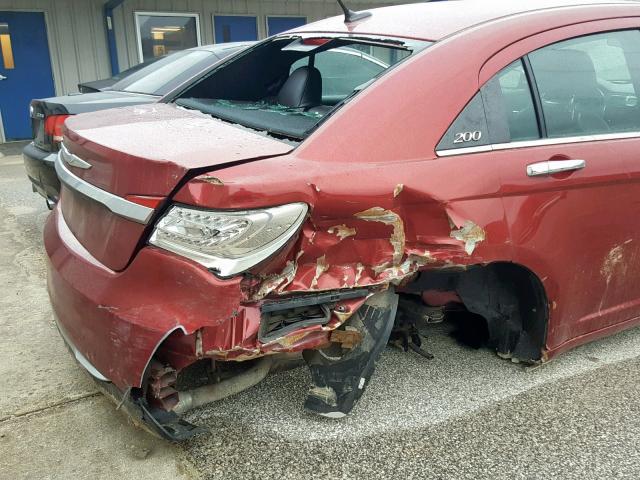 1C3CCBCG6DN745826 - 2013 CHRYSLER 200 LIMITE MAROON photo 9