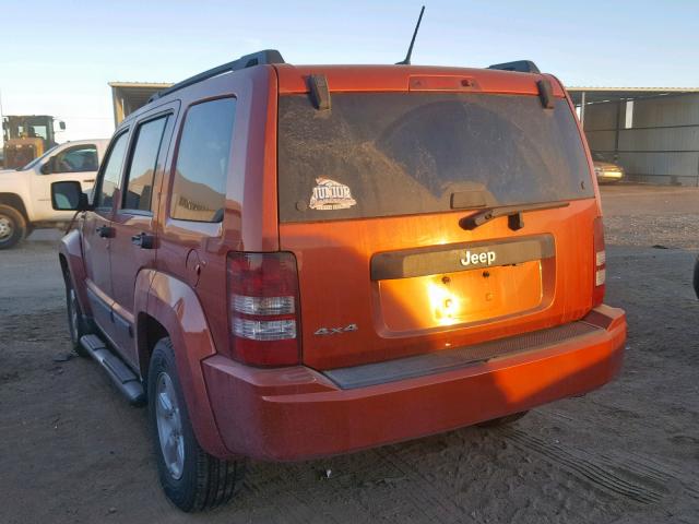 1J8GN28K29W513092 - 2009 JEEP LIBERTY SP ORANGE photo 3