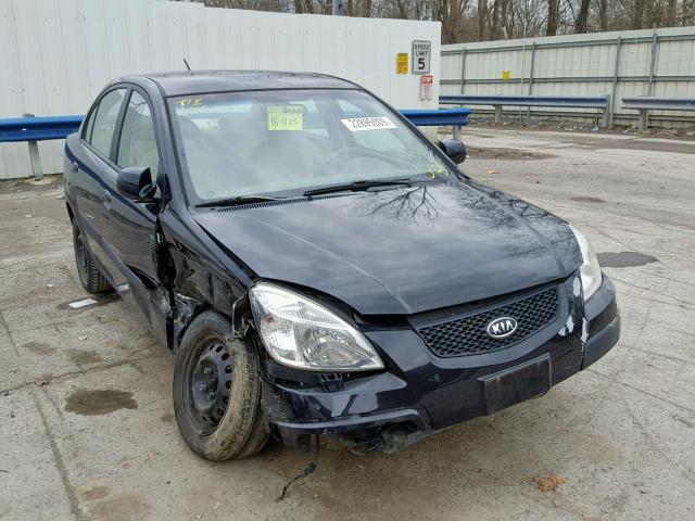 KNADE123076211641 - 2007 KIA RIO BASE BLACK photo 1