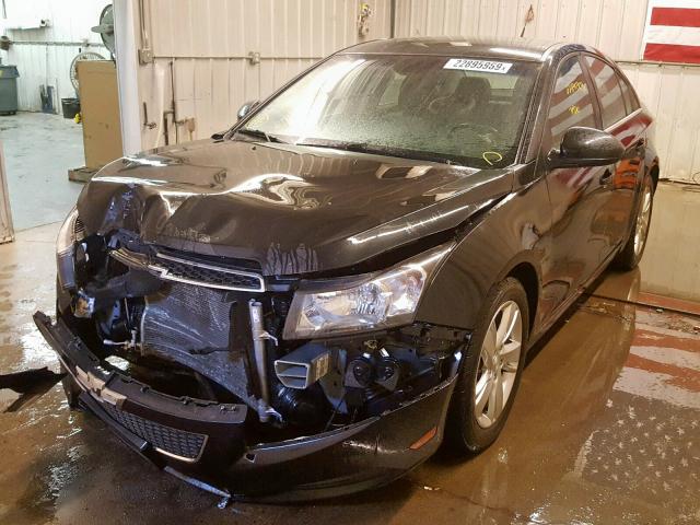 1G1P75SZ4E7295081 - 2014 CHEVROLET CRUZE BLACK photo 2