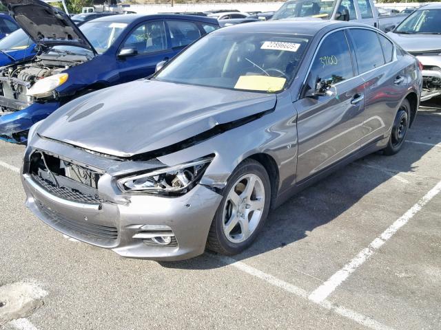 JN1BV7AP2FM333805 - 2015 INFINITI Q50 BASE GRAY photo 2