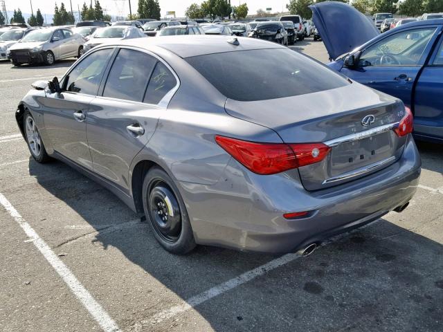 JN1BV7AP2FM333805 - 2015 INFINITI Q50 BASE GRAY photo 3