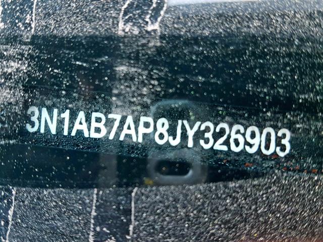 3N1AB7AP8JY326903 - 2018 NISSAN SENTRA S WHITE photo 10