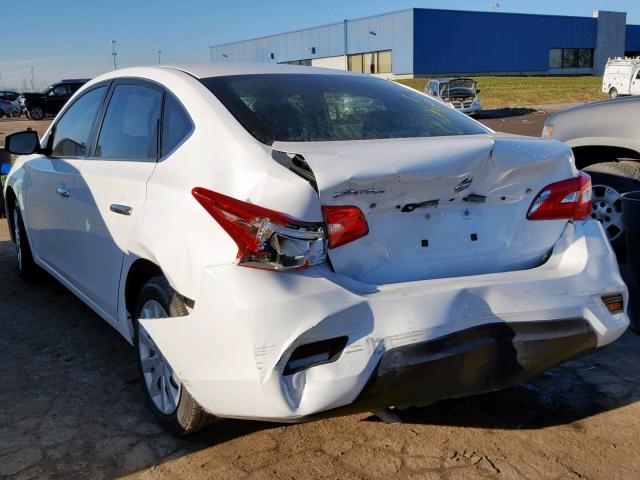 3N1AB7AP8JY326903 - 2018 NISSAN SENTRA S WHITE photo 3