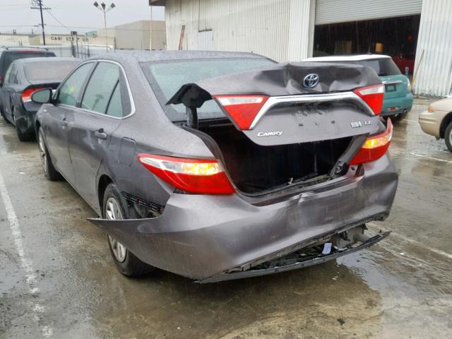 4T1BD1FK3FU147115 - 2015 TOYOTA CAMRY HYBR GRAY photo 3