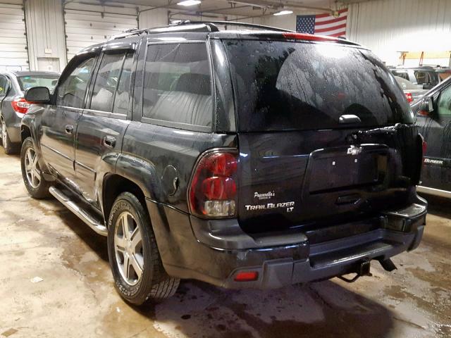 1GNDT13S252322587 - 2005 CHEVROLET TRAILBLAZE BLACK photo 3