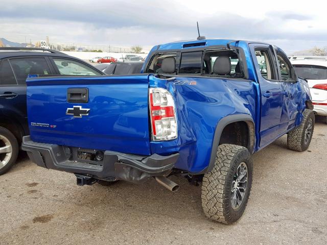 1GCGTEEN9J1263347 - 2018 CHEVROLET COLORADO Z BLUE photo 4