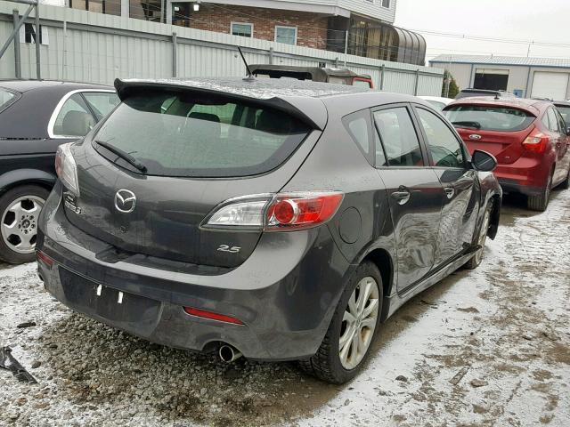 JM1BL1K64B1440727 - 2011 MAZDA 3 S GRAY photo 4