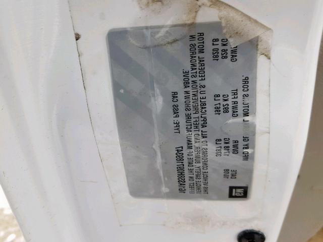 1G1AS58H097189347 - 2009 CHEVROLET COBALT LS WHITE photo 10