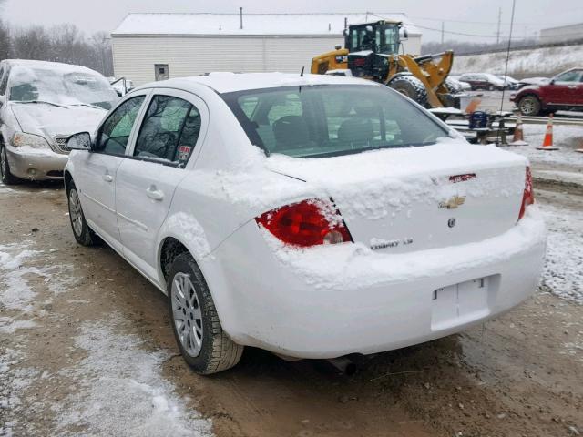 1G1AS58H097189347 - 2009 CHEVROLET COBALT LS WHITE photo 3