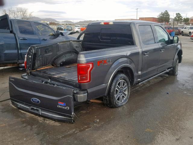 1FTEW1EF4FKD34231 - 2015 FORD F150 SUPER CHARCOAL photo 4