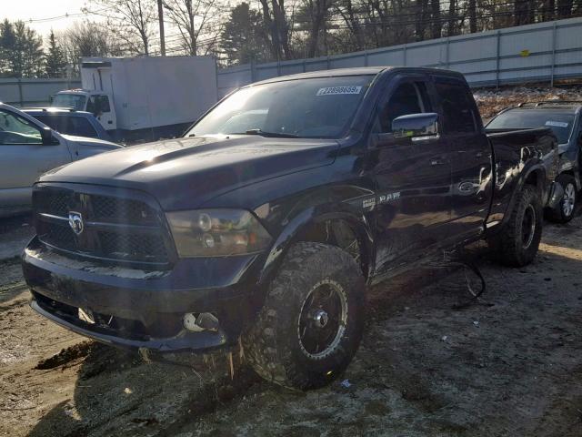 1D3HV18T69S747815 - 2009 DODGE RAM 1500 BLACK photo 2