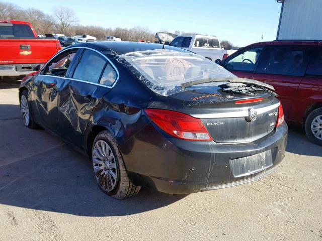 W04GS5EC5B1014962 - 2011 BUICK REGAL CXL BLACK photo 3