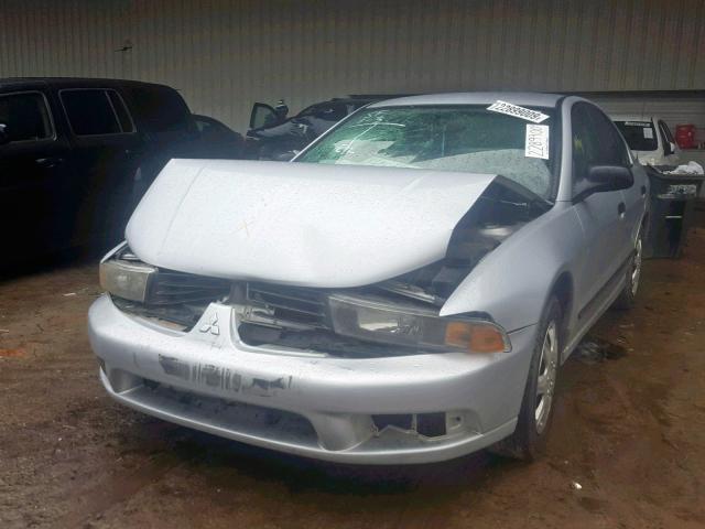 4A3AA36G42E160666 - 2002 MITSUBISHI GALANT DE SILVER photo 2