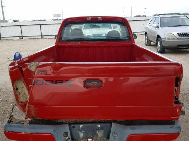 1B7FL26X51S254939 - 2001 DODGE DAKOTA RED photo 6