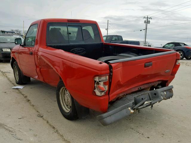1FTYR10D93PA31633 - 2003 FORD RANGER RED photo 3