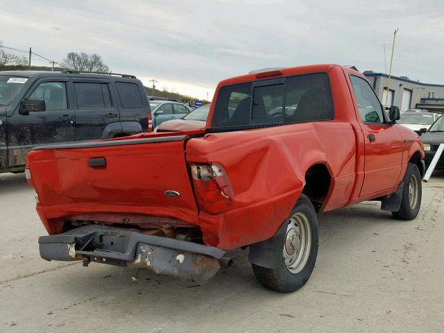 1FTYR10D93PA31633 - 2003 FORD RANGER RED photo 4