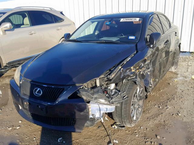 JTHCK262692029773 - 2009 LEXUS IS 250 BLACK photo 2