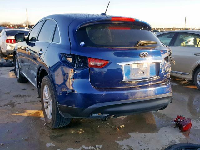 JN8CS1MU2HM143390 - 2017 INFINITI QX70 BLUE photo 3