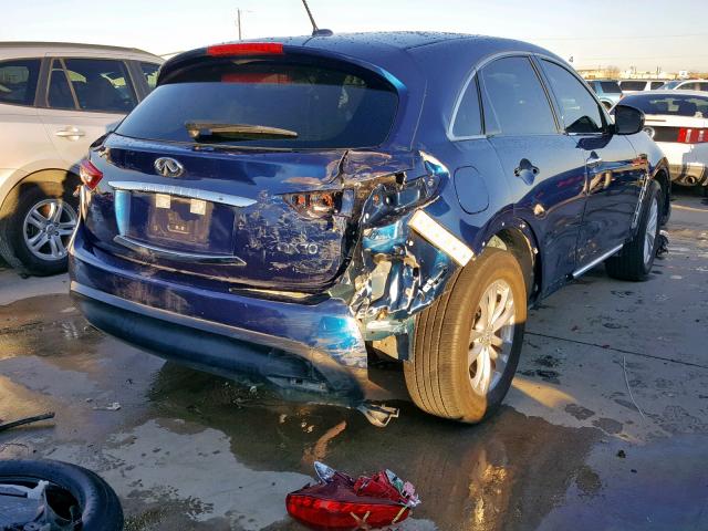 JN8CS1MU2HM143390 - 2017 INFINITI QX70 BLUE photo 4