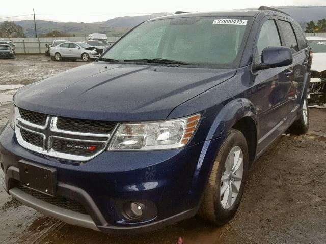 3C4PDCBG7JT254274 - 2018 DODGE JOURNEY SX BLUE photo 2